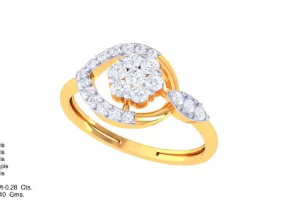 Women Ring  Render 3dm STL OBJ FBX Details 3D print model 161