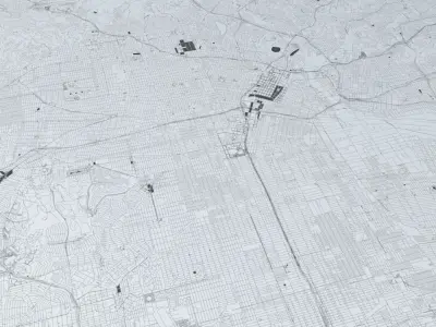 Los Angeles Road Network and Streets 3D model