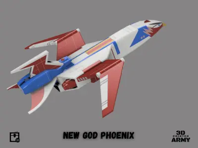Gatchaman New  GOD PHOENIX starship - 3D printing model - STL  3D print model