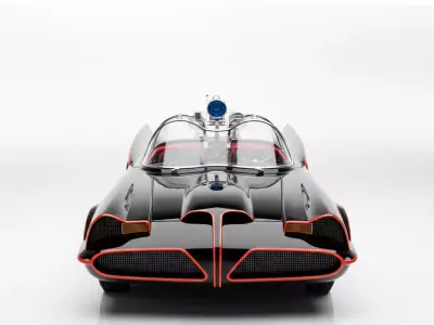 Vintage 1960s Retro Concept Batmobile Low-poly 3D model