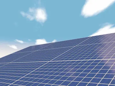 Solar Panel land set 3D model