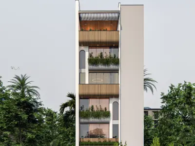 Modern Low Rise Residence 3D model 2 3D model