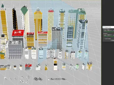 City Kitbash 3D model