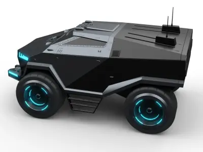 sci-fi military jltv 3D model