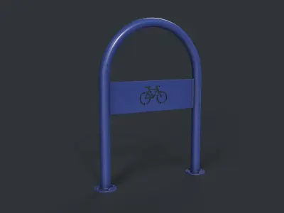 Bike Rack 18 PBR Game Ready Low-poly 3D model