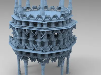 Celtic Tower 8 3D model