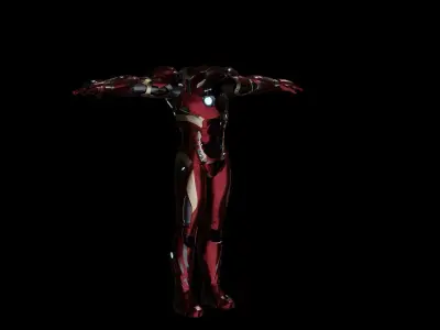 Iron Man Mark 46 Rigged and can open 3D model