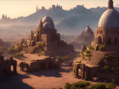 Fantasy Cities Backdrops Texture