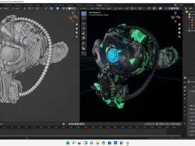 Blender Suzanne Star Trek Borg 3D model
