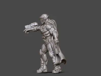 Space Bounty hunter - 35 mm scale 3D print model