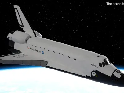  Space Shuttles Rigged for Cinema 4D Collection 