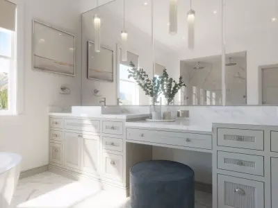 Bathroom floor plan 3D model