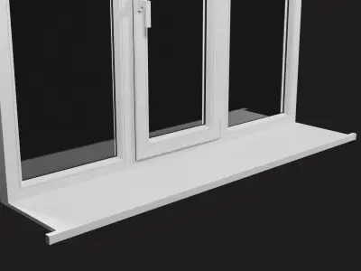 Plastic Window Low-poly 3D model