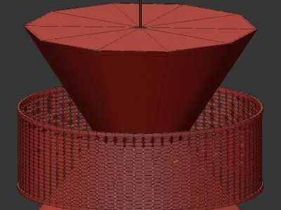 PELLA two pendant lights gold 3D model