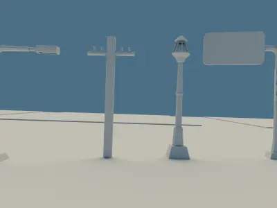  City Low Poly 3d model Town Low-poly 3D model Free low-poly 3D model