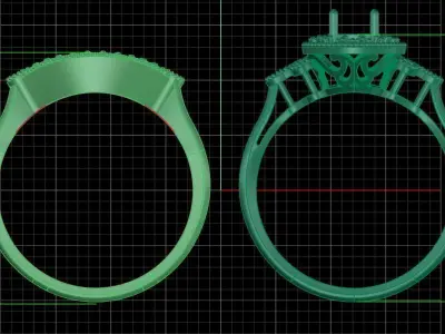 Jewelry ring 152 3D print model