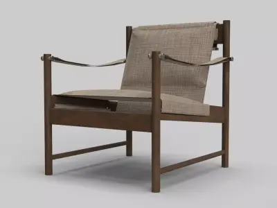Lounge wood chair 3D model buy