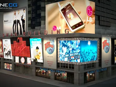 NYC Building Bertelsmann Low-poly 3D model