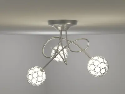 Globes Ceiling Light Free 3D model