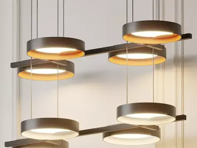 LIGHT GUIDE 4 RING PENDANT By SONNEMAN - A Way of Light 3D model
