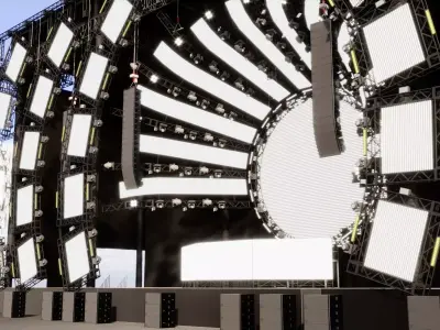 Ultra Music Festival 2014 Stage 3D model