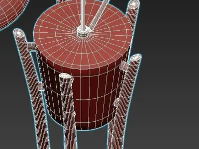 evoluce-rammo-sle112403-05 five light chandelier with glass s... 3D model
