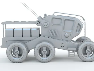 Sci-Fi Truck 3D print model