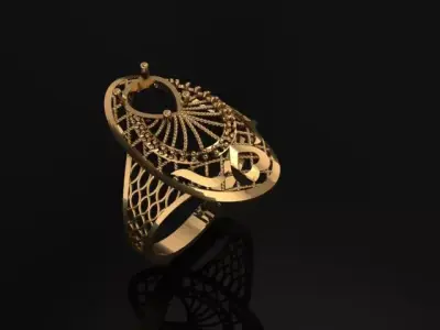 women fusion ring 3d print ultra light 3D print model