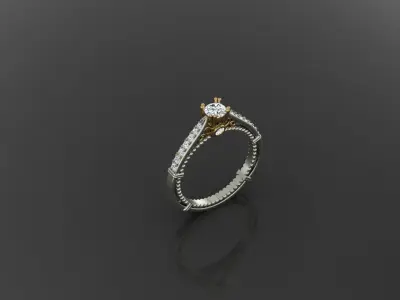 Modern Women Ring with Elegant Wave Pattern and Sleek Design 3D print model