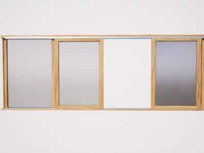 Sliding doubledoor 03 3D model