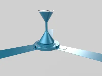 Ceiling Fan blue 3D model