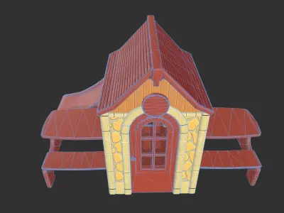 Kiddie Playhouse Low-poly 3D model