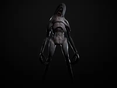 Lurker Creature Low-poly 3D Model Low-poly 3D model
