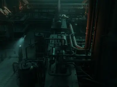 Underwater Sci-Fi Facility Scene 3D model