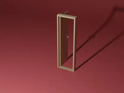 Room door 3D model purchase