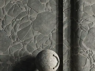 H102 Stone Field - PBR - 4K - Seamless Low-poly 3D model