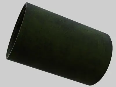 Concrete Pipe 1C Low-poly 3D model