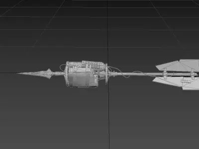 Cyber explosion arrow Low-poly 3D model