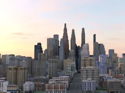 City 54 Low-poly 3D model