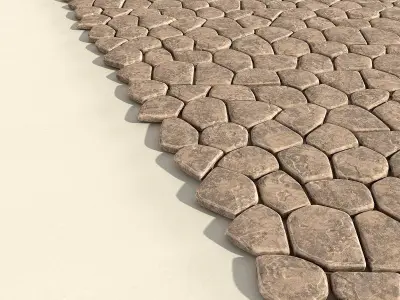 Paving old clay 3D model
