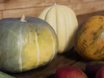 4K Scanned Fruits Vol 1 Low-poly 3D model