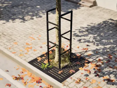 Tree grill lattice Low-poly 3D model