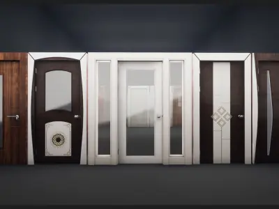 Interior and Game Door Props v 01 3D model