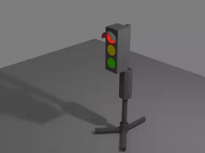 traffic lights Free low-poly 3D model