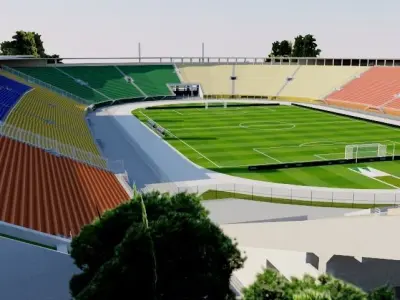 Pacaembu Stadium - Brazil 3D model