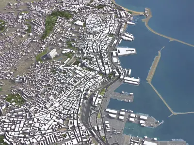 Algiers  - City 3D Model Low-poly 3D model