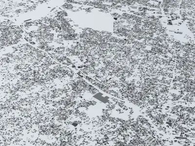 Kolkata Streets and Buildings 3D model