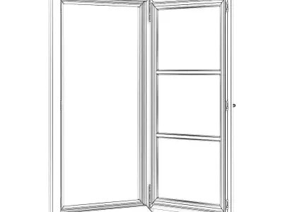 Plastic Window 800mm x 1520mm 3D model