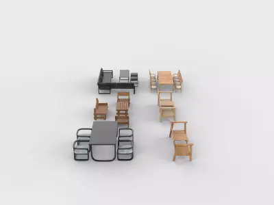 furniture set 3D model