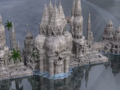 Secret Temple Ruins Ocean  3D model